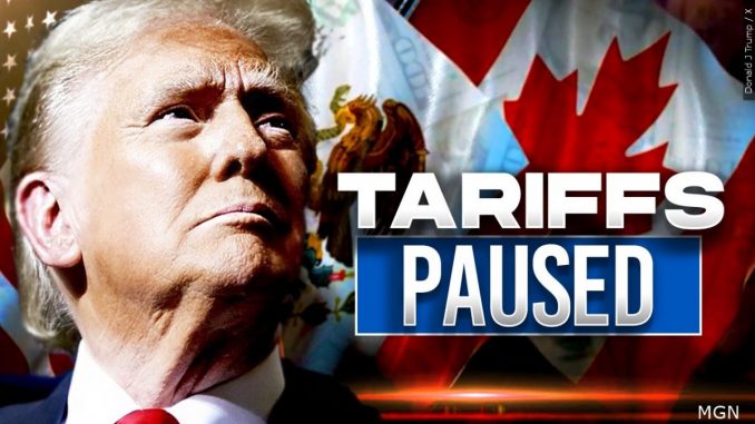 tariffs paused S